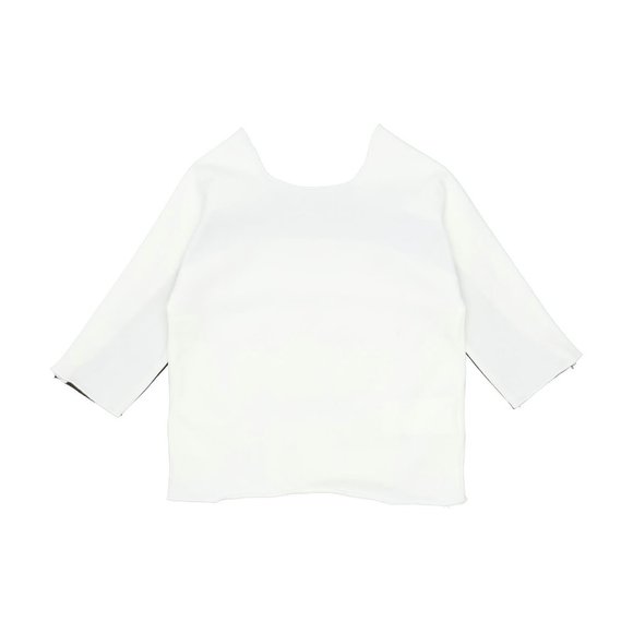 GAYA LAB Unisex White With Navy Stripe T-shirts - 4Y - Picture 2 of 6